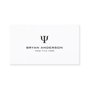 Psychologist Psi Symbol Business Card