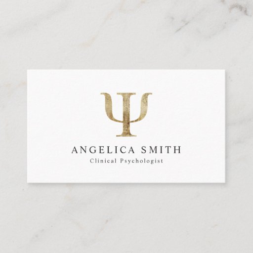 Customizable Psychologist Psi Symbol Business Card