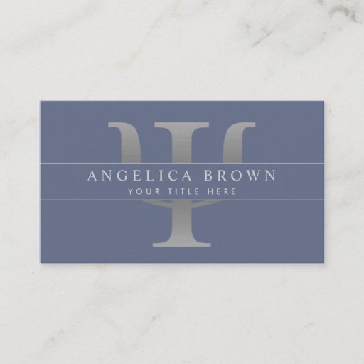 Customizable Psychologist Psi Symbol Business Card