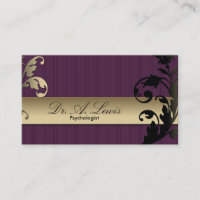 Psychologist & Psychiatrist Business Card - Floral