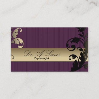 Psychologist & Psychiatrist Business Card - Floral by OLPamPam at Zazzle