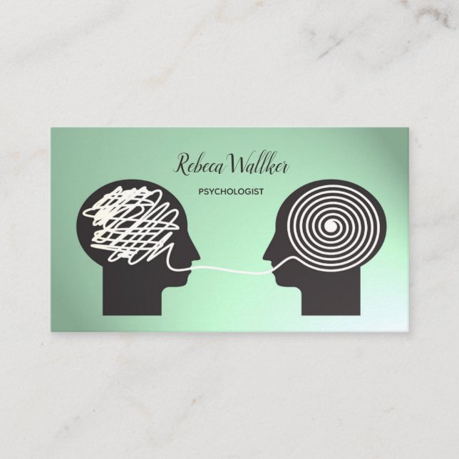 Psychologist, Psychiatrist, Doctor, Private Clinic Business Card (Front)