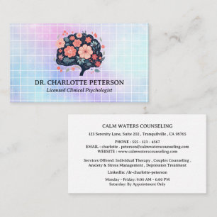 Psychologist Psychotherapy Counselor Business Card