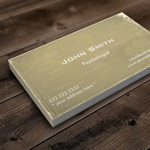 Customizable Retro Old Paper Psychologist Business Card