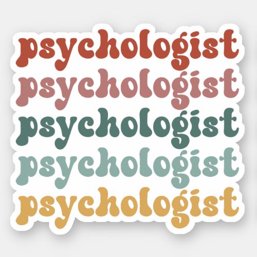 Psychologist Retro Psychology Student Graduation Sticker