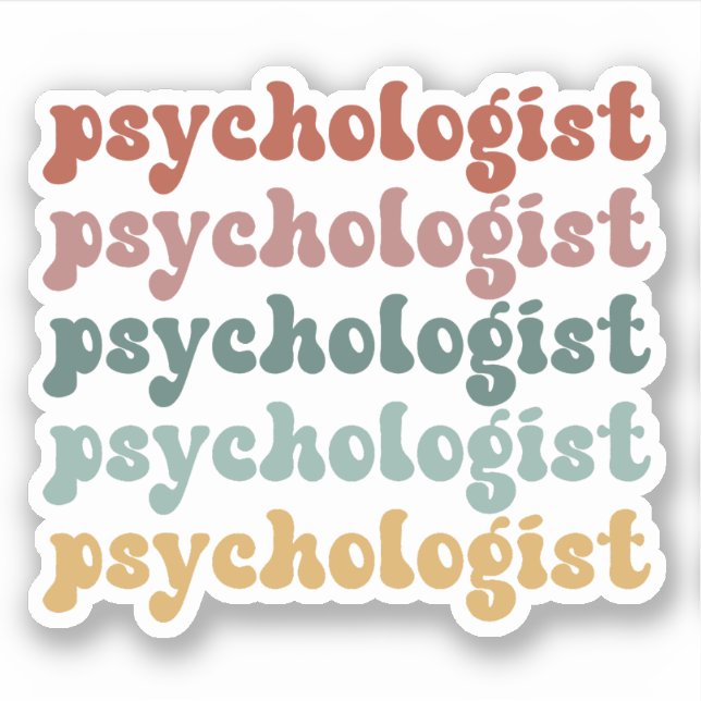 Psychologist Retro Psychology Student Graduation Sticker (Front)