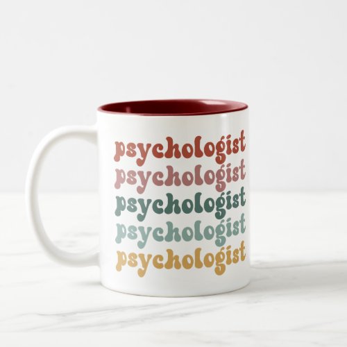 Psychologist Retro Psychology Student Graduation Two_Tone Coffee Mug