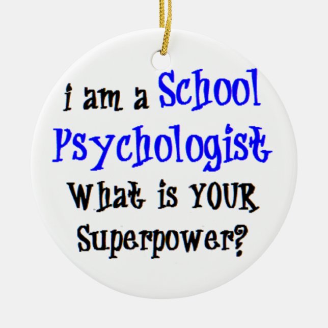 psychologist school ceramic ornament (Front)