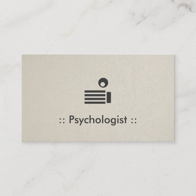 Psychologist Simple Elegant Professional Business Card (Front)
