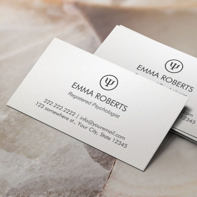 Psychologist-Simple Plain Professional Appointment Card (Creator Uploaded)