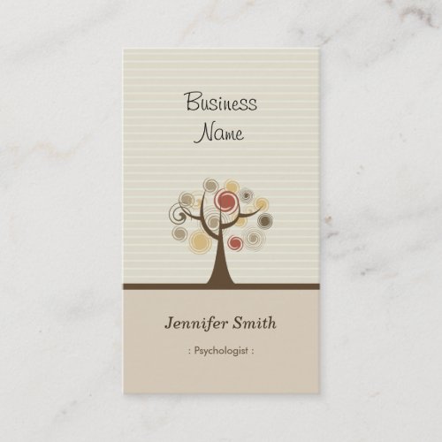 Psychologist _ Stylish Natural Theme Business Card