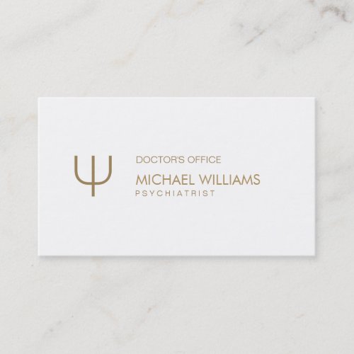Psychologist _ Stylish Professional White Symbol Business Card