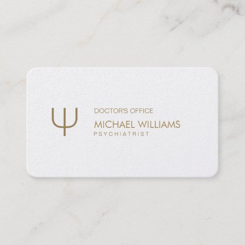 Psychologist - Professional elegant white symbol Business Card