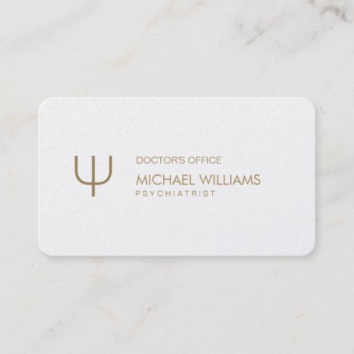 Customizable Psychologist - Professional elegant white symbol Business Card