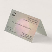 Psychologist Symbol Folded Business Business Card