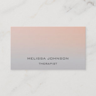 Psychologist Therapist Couch Ombre Peach Gray Business Card