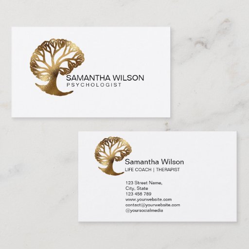 Customizable Psychologist Therapist Life Coach Psychiatrist  Business Card