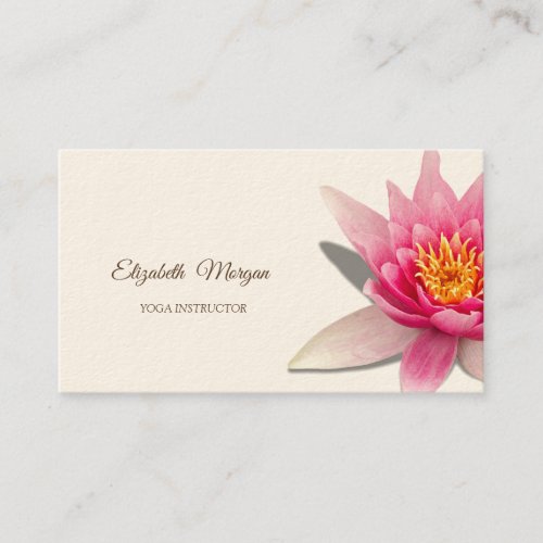 Psychologist TherapistWatercolor Lotus Yoga  Business Card