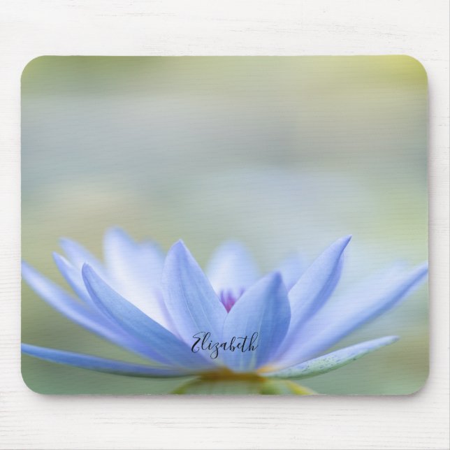 Psychologist Therapist Zen,Blue Lotus Flower  Mouse Pad (Front)