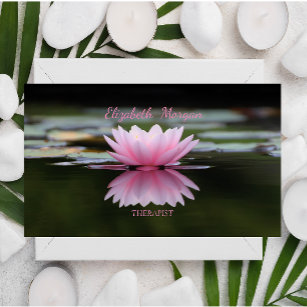 Psychologist Therapist Zen, Lotus Flower Business Card