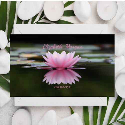 Psychologist Therapist Zen Lotus Flower Business Card