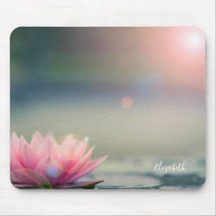 Psychologist Therapist Zen Lotus Flower Landscape Mouse Pad