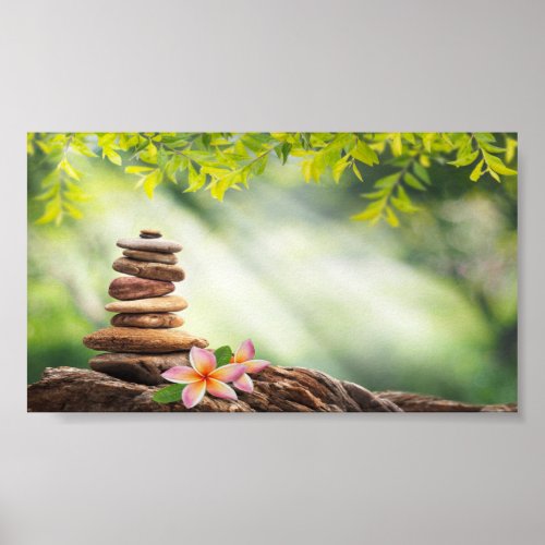 Psychologist Therapist Zen StonesLandscape Poster