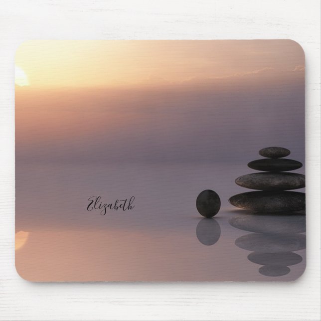 Psychologist Therapist Zen Stones, Sunset Mouse Pad (Front)