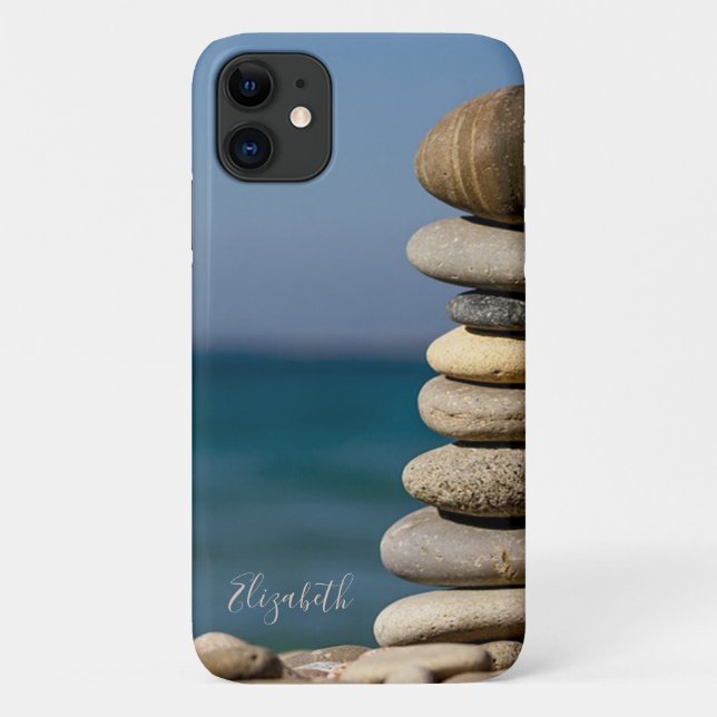 Psychologist Therapist Zen Stones,Yoga Case-Mate iPhone Case (Back)