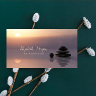 Psychologist Therapist Zen, Sunset Business Card