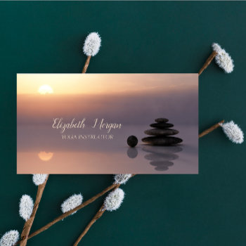 Psychologist Therapist Zen  Sunset Business Card by Biglibigli at Zazzle