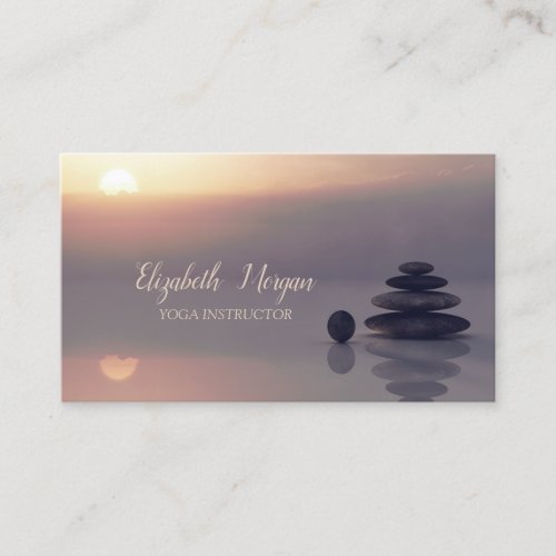 Psychologist Therapist Zen SunsetYoga Business Card