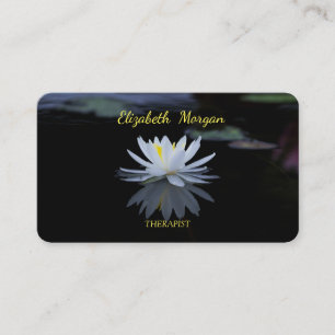 Psychologist Therapist Zen,White Lotus Flower Business Card