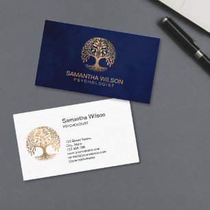 Psychologist Therapy Counselor Psychiatrist Brain Business Card