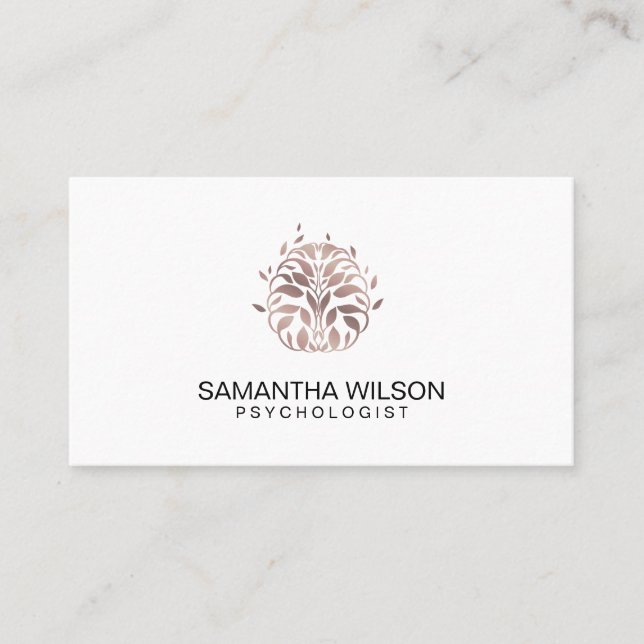 Psychologist Therapy Counselor Psychiatrist Brain Business Card (Front)