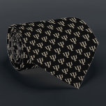 Psychologist Tie<br><div class="desc">Classic,  sleek black tie with tan symbol that represents psychology.</div>