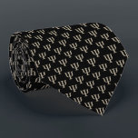 Psychologist Tie<br><div class="desc">Classic,  sleek black tie with tan symbol that represents psychology.</div>