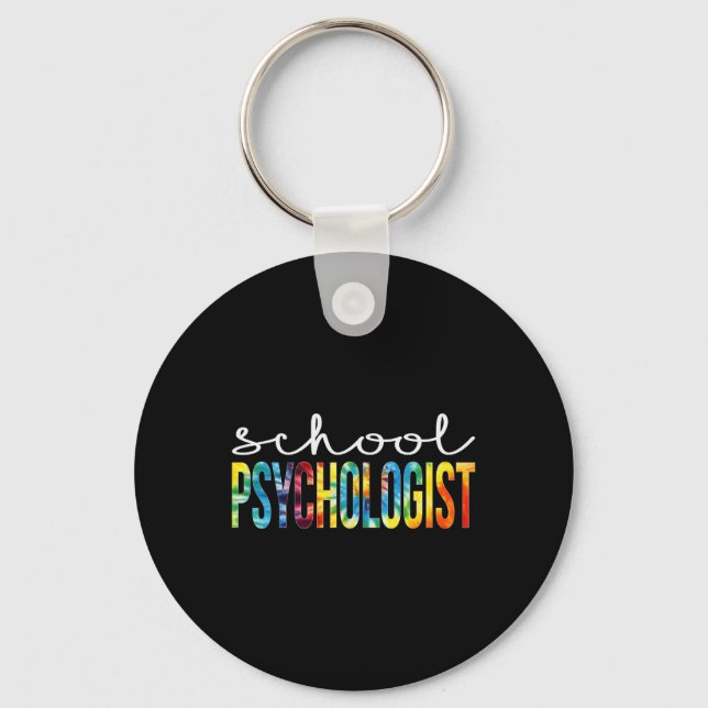 Psychologist Tie Dye Appreciation Day Back To Scho Keychain (Front)