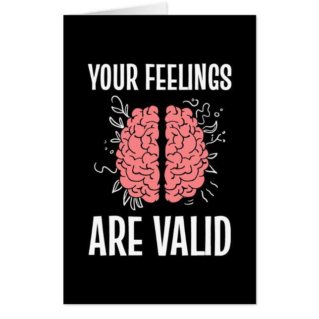 Psychologist Your Feelings Are Valid Card (Front)