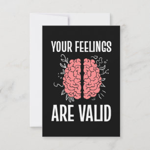 Psychologist Your Feelings Are Valid RSVP Card
