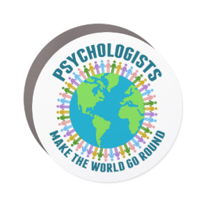 Psychologists Make the World Go Round Psychology Car Magnet