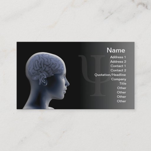 Customizable Psychology Business Card Templates