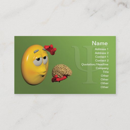 Customizable Psychology Business Card Template
