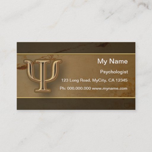 Customizable Psychology Business Card Template