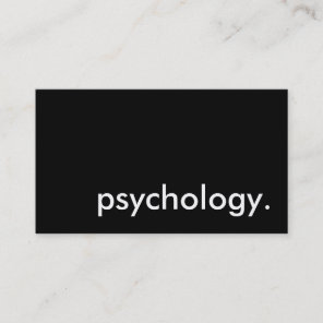 psychology. business card