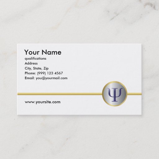 Customizable Psychology Business Card, Double Sided