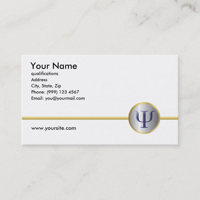 Psychology Business Card, Double Sided Business Card (Front)