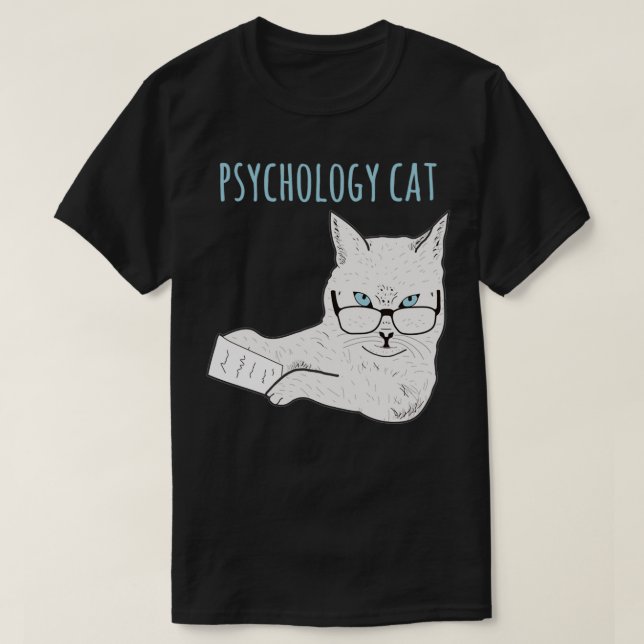 Psychology Cat T-Shirt (Design Front)