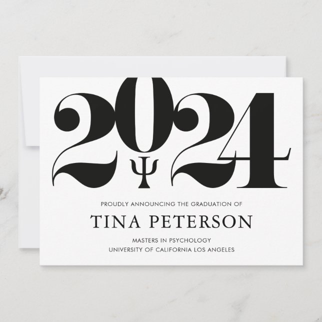 Psychology Graduation Announcement (Front)