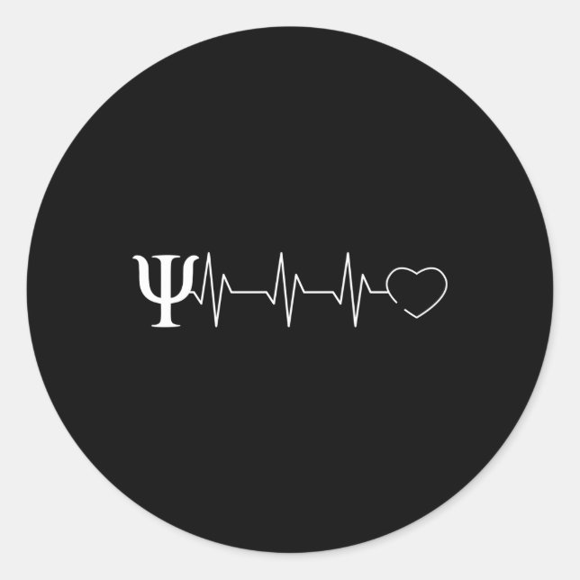 Psychology Hebeat School Psychologist Classic Round Sticker (Front)